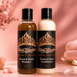 Abbie Marabou Peach & Honey Shampoo & Conditioner Set