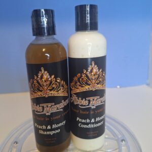 Abbie Marabou Peach & Honey Shampoo & Conditioner Set